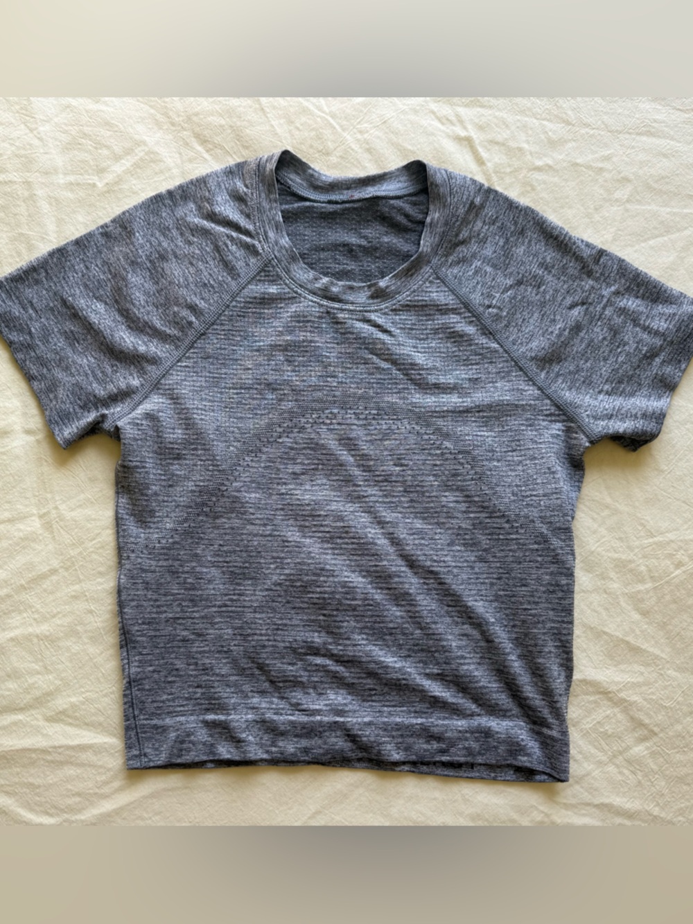 Lululemon Grey Swiftly Tech Cropped Short-Sleeve Shirt